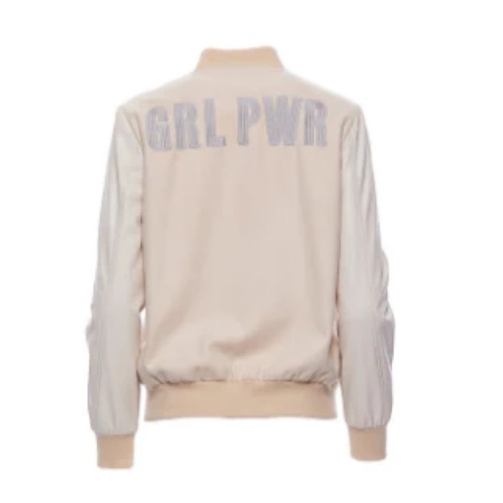 NWT Hilary MacMillan “GRL PWR” Varsity Jacket